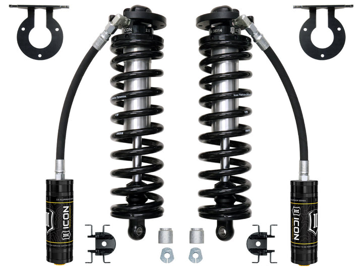 ICON 2005-2023 Ford F-250/F-350 Super Duty 4WD, 2.5-3” Lift, V.S. 2.5 Series Coilover Conversion Kit, Remote Reservoir, w/ Caster Cams