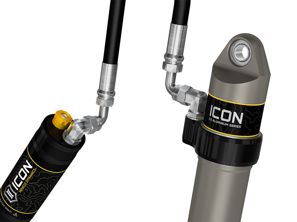ICON Vehicle Dynamics 2005-2023 Toyota Tacoma, Front, V.S. 2.5 Aluminum Series Shock Absorbers, S2 Secondary Shocks, Remote Reservoir w/ CDCV, Pair