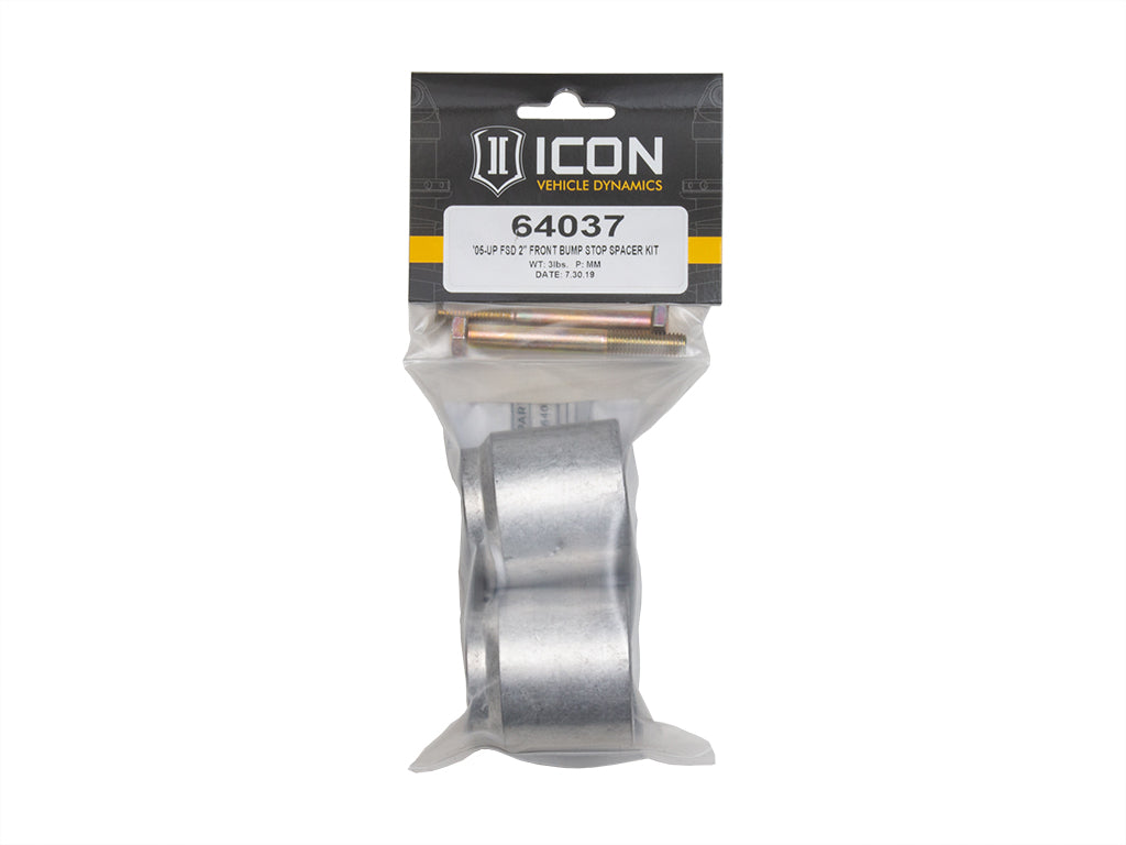 ICON Vehicle Dynamics 2005-2026 Ford F-250/F-350 Super Duty 4WD, Front, 2" Bump Stop Spacer Kit