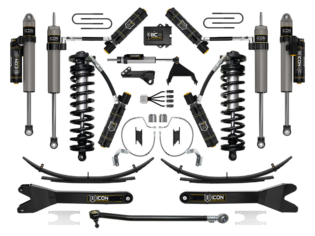 ICON Vehicle Dynamics 2023-2026 Ford F-250/F-350 Super Duty 4WD, 4-5.5" Lift, Stage 9 Coilover Conversion System w/ Radius Arms & Expansion Packs