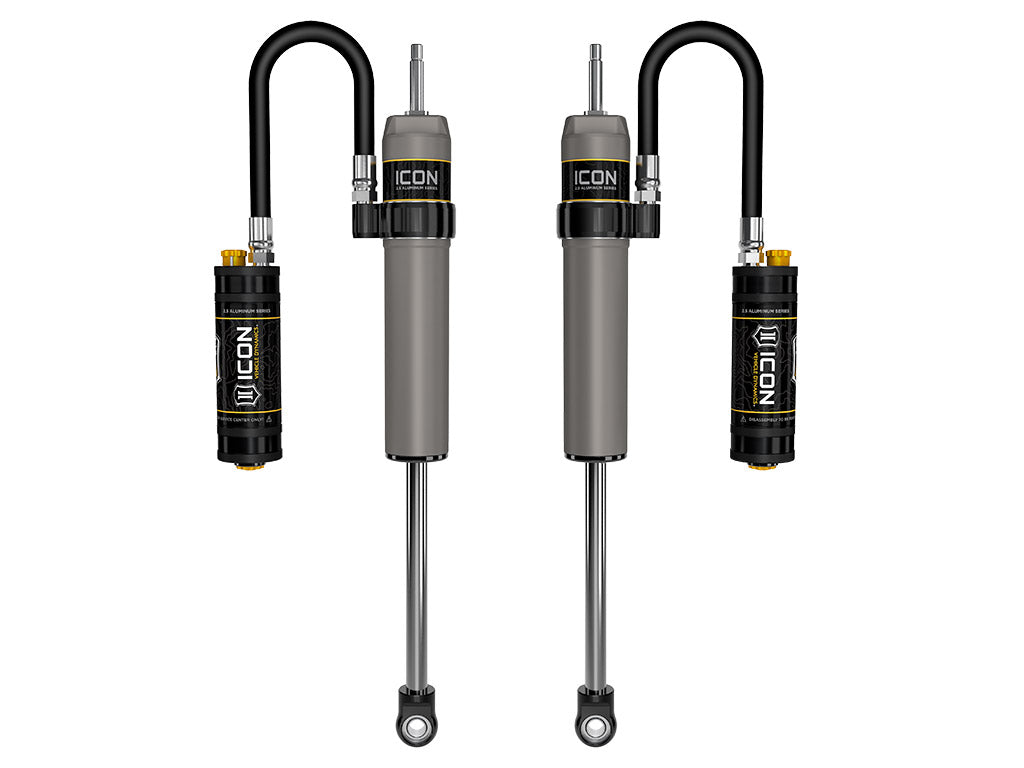 ICON Vehicle Dynamics 2005-2026 Ford Super Duty 4WD, 0-2.5” Lift, Front, V.S. 2.5 Aluminum Series Shock Absorbers, Remote Reservoir w/ CDCV, Pair