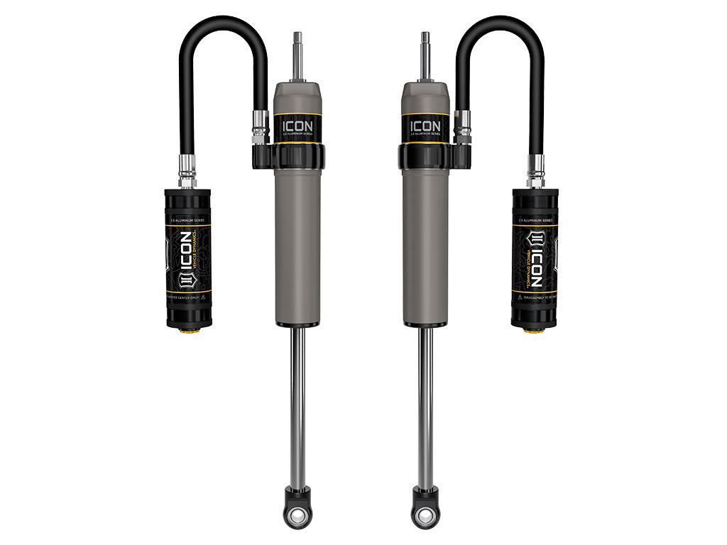 ICON Vehicle Dynamics 2005-2026 Ford Super Duty 4WD, 0-2.5” Lift, Front, V.S. 2.5 Aluminum Series Shock Absorbers, Remote Reservoir, Pair