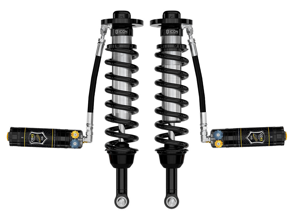 ICON Vehicle Dynamics 2021-2026 Ford F-150 4WD, 0-2.75" Lift, Front, V.S. 2.5 Series Coilovers, Remote Reservoir w/ CDXS, Pair