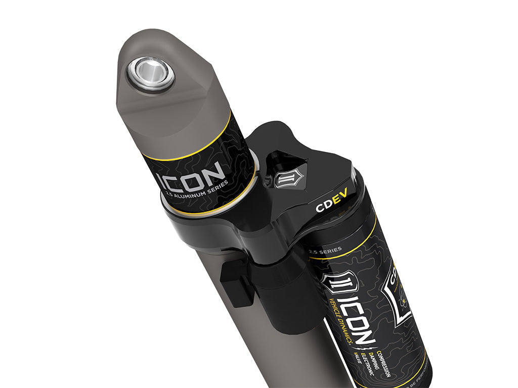 ICON Vehicle Dynamics 2018-2023 Jeep Wrangler JL, 2.5" Lift, Rear, V.S. 2.5 Aluminum Series Shock Absorbers, Piggyback Reservoir w/ CDEV, Pair
