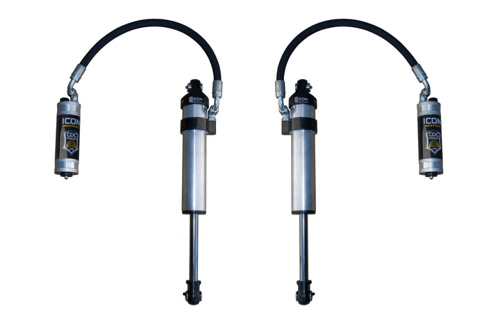 ICON 2003-2024 Toyota 4Runner, Front, V.S. 2.5 Aluminum Series Shock Absorbers, Stock Width Secondary Shocks, Remote Reservoir w/ CDCV, Pair