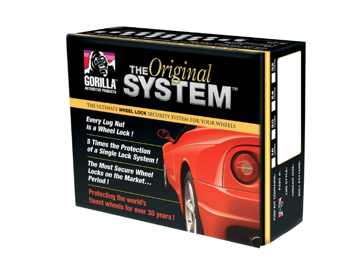 Original Gorilla Lock System - Duplex Acorn - 13/16" &amp; 7/8" Dual Hex Hex - 14mm x 1.50 Thread Size - Black Finish - Set of 24