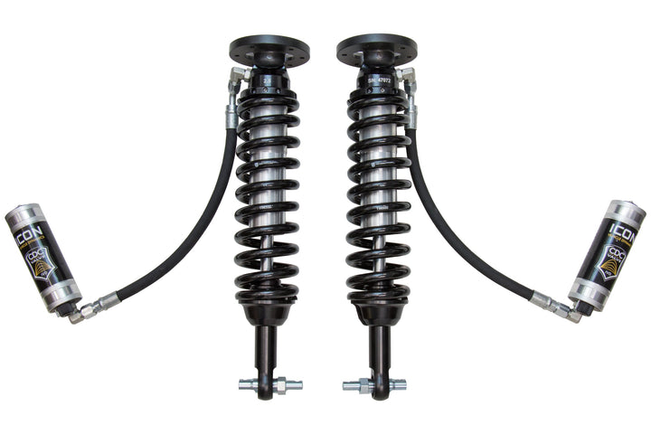ICON Vehicle Dynamics 2014 Ford F-150 2WD, 1.75-2.63” Lift, Front, V.S. 2.5 Series Coilover Kit, Remote Reservoir w/ CDCV