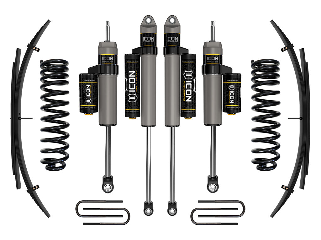 ICON Vehicle Dynamics 2020-2023 Ford F-250/F-350 Super Duty 4WD Diesel, 2.5" Lift, Stage 2 Suspension System w/ Expansion Packs