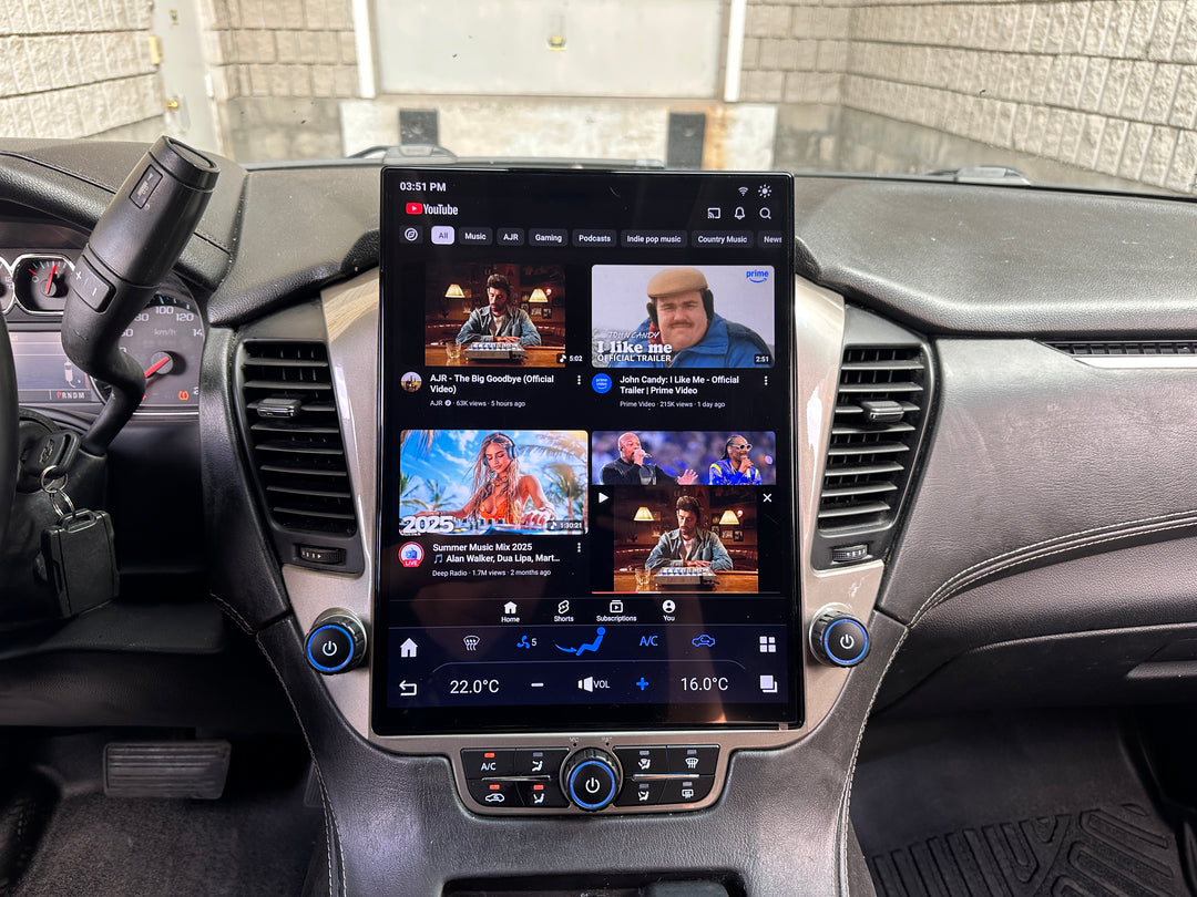 Chevrolet Tahoe &amp; Suburban &amp; GMC Yukon Tesla Style Screen 2007-2014