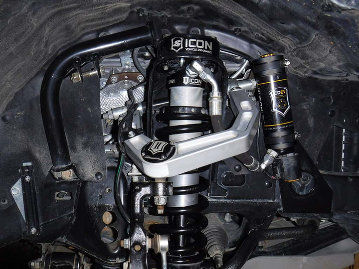 ICON 2005-2023 Toyota Tacoma, 0-3.5"/0-2.75" Lift, Front, V.S. 2.5 Series Coilover Kit, Extended Travel, Remote Reservoir w/ CDEV, Pair