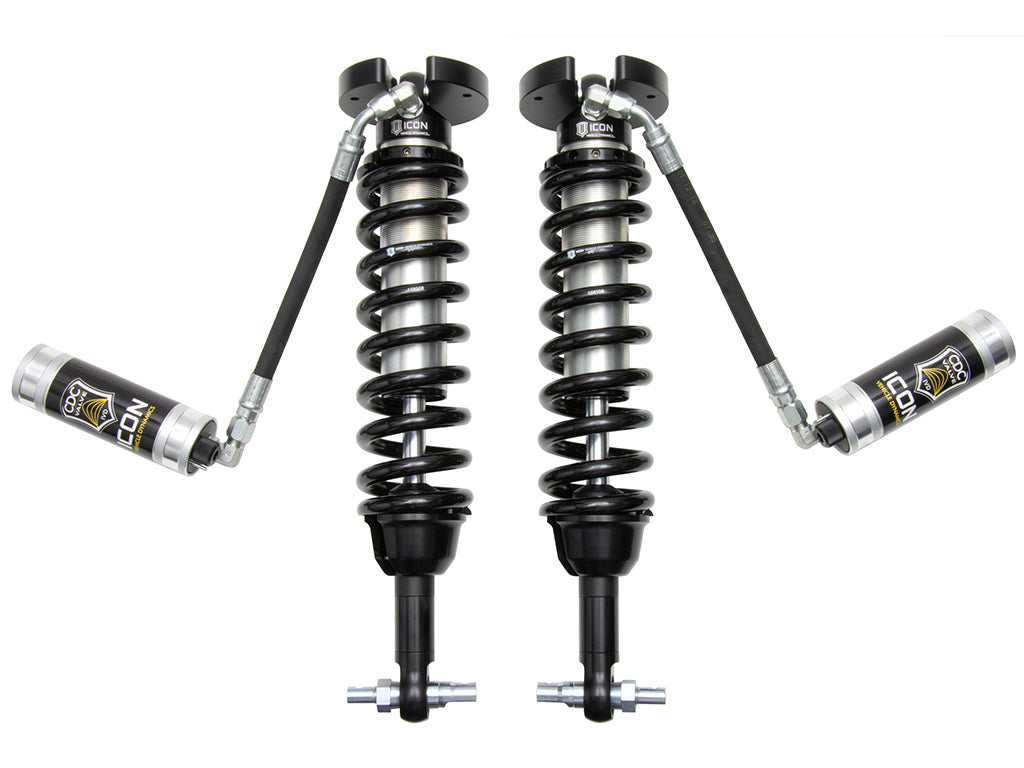 ICON 2019-2026 Chevrolet Silverado 1500, 1.5-3.5” Lift, Front, V.S. 2.5 Series Coilover Kit, Extended Travel, Remote Reservoir w/ CDCV, Pair