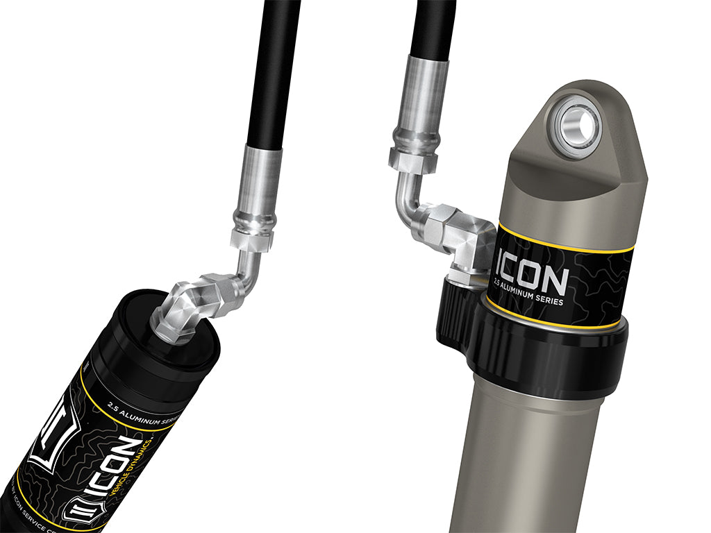 ICON Vehicle Dynamics 2005-2023 Toyota Tacoma, Front, V.S. 2.5 Aluminum Series Shock Absorbers, S2 Secondary Shocks, Remote Reservoir, Pair