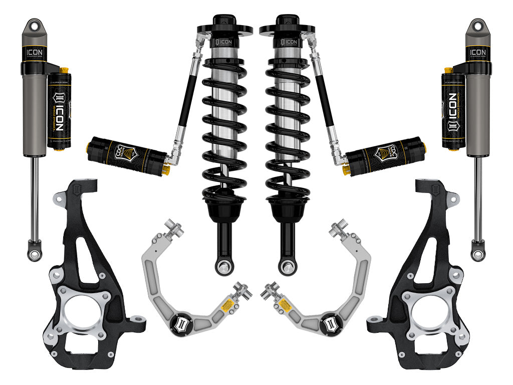 ICON Vehicle Dynamics 2021-2026 Ford F-150 4WD, 3.5-4.5" Lift, Stage 4 Suspension System, Billet, CDCV