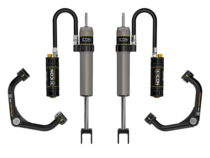 ICON Vehicle Dynamics 2011-2019 GM 2500/3500 HD, 0-2” Lift, V.S. 2.5 Aluminum Series Shock System, Remote Reservoir w/ CDCV, Tubular