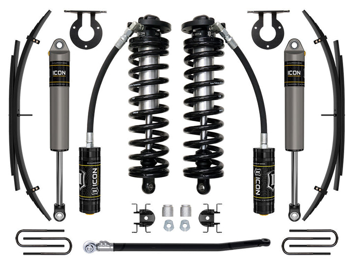 ICON Vehicle Dynamics 11-16 Ford F250/F350, 2.5-3" Lift, Stage 2 Coilover System w/ Leaf Springs