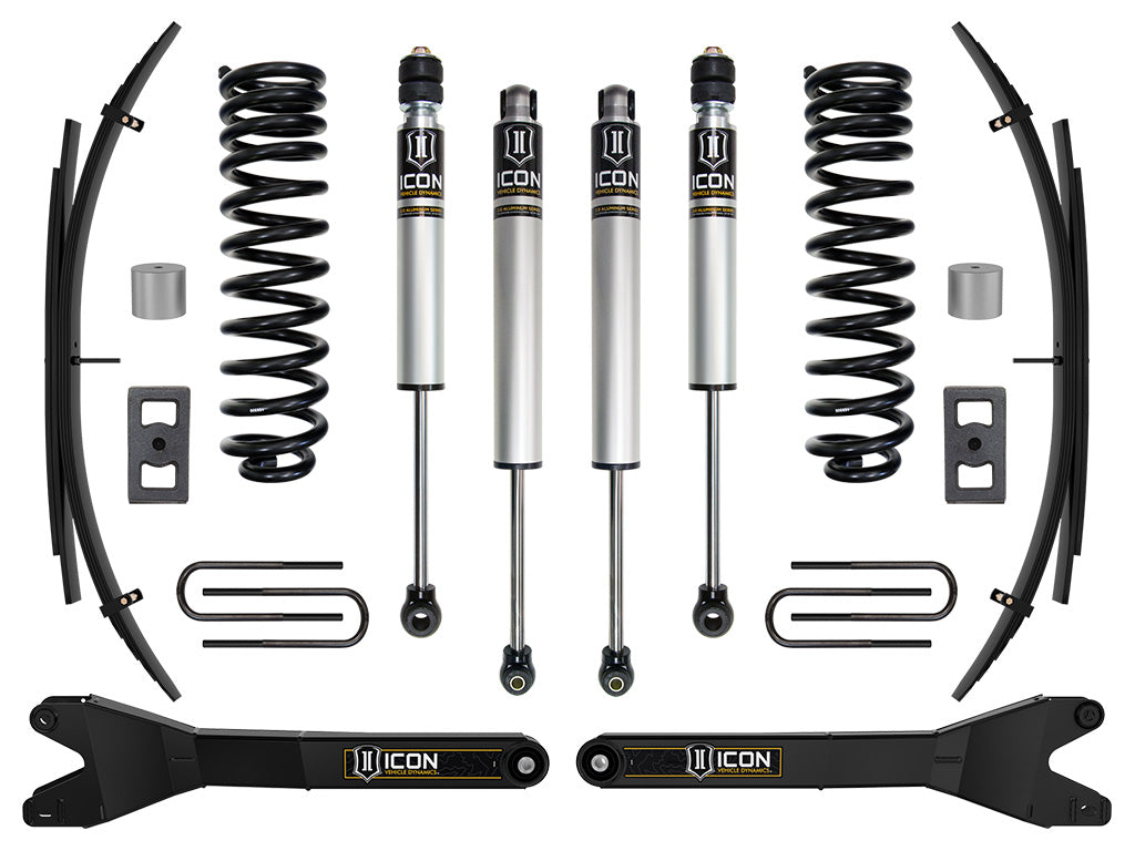 ICON Vehicle Dynamics 2023-2026 Ford F-250/F-350 Super Duty 4WD, Diesel, 2.5" Lift, Stage 1 Suspension System w/ Radius Arms and Expansion Packs