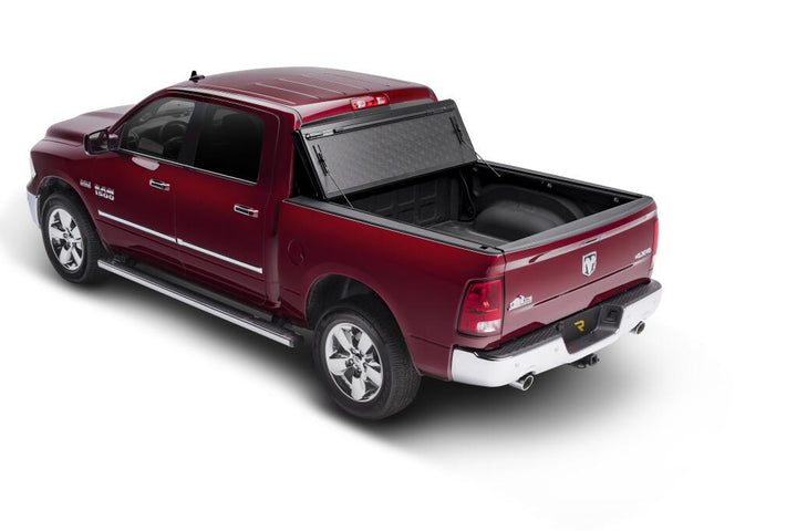 BAK BAKFlip F1 Hard Folding Truck Bed Cover Rail Mounts Near Top of Bed Rail Rails Can Be Lowered Using Drop Down Brackets 2022-2026 Toyota Tundra