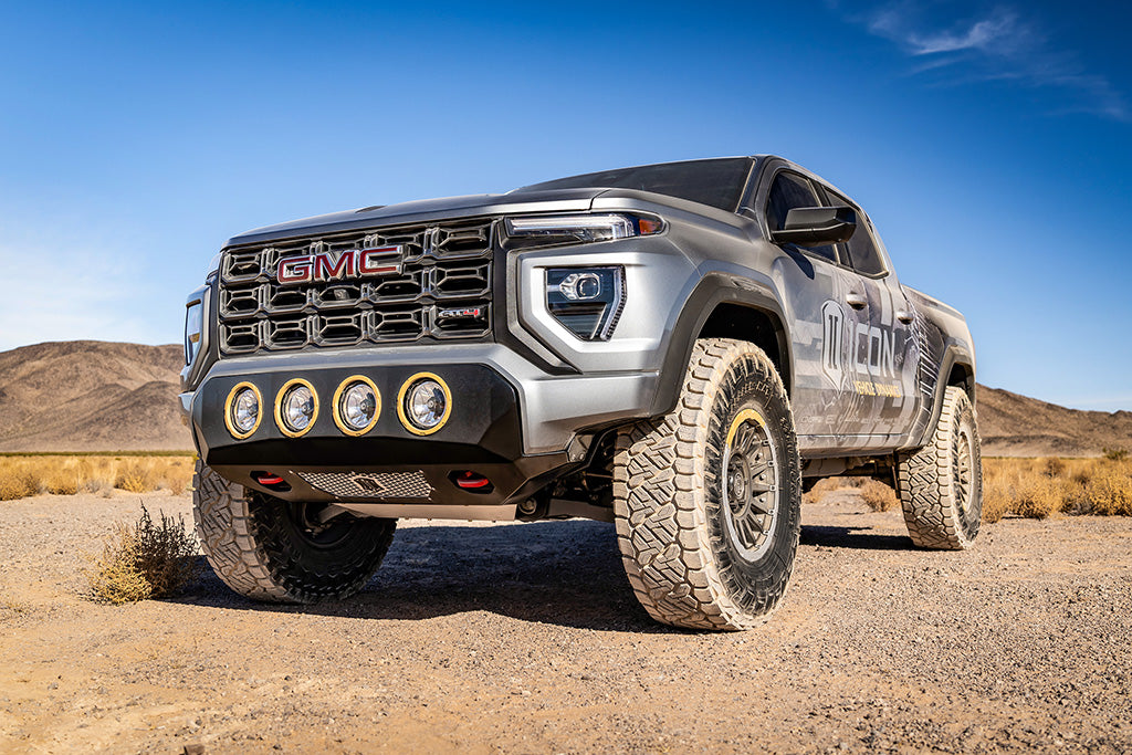 ICON Vehicle Dynamics 2023-2026 GMC Canyon/Chevrolet Colorado, 0-1” Lift, Rear, V.S. 2.5 Aluminum Series Shock Absorbers, Piggyback Reservoir, Pair