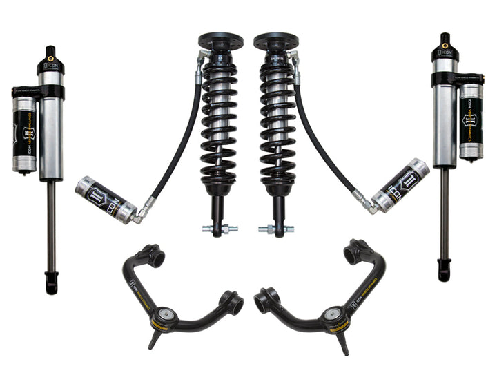 ICON Vehicle Dynamics 2014 Ford F150 4WD, 1.75-2.63" Lift, Stage 4 Suspension System, Tubular UCA