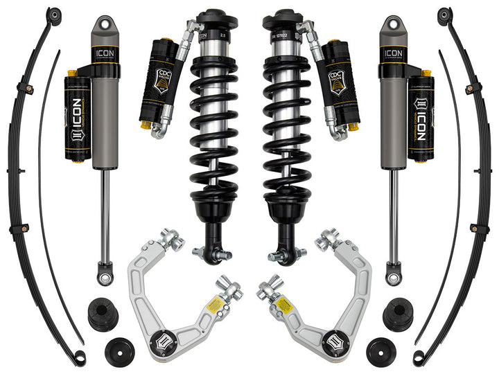 ICON Vehicle Dynamics 2019-2021 Ford Ranger, w/ Aluminum Knuckles, 0-3.5" Lift, Stage 8 Suspension System, Billet
