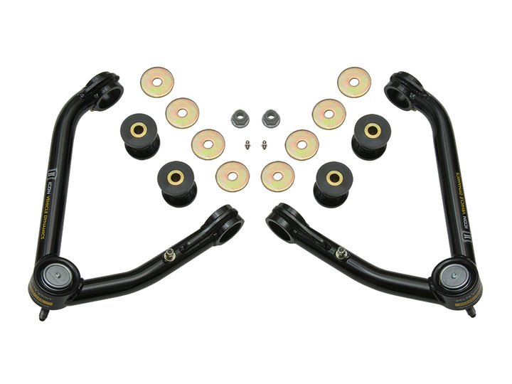 ICON Vehicle Dynamics 2007-2016 GM 1500, Tubular Upper Control Arm Kit w/Delta Joint, Small Taper