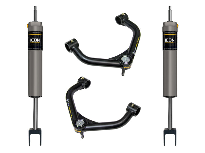 ICON Vehicle Dynamics 2011-2019 GM 2500/3500 HD, 0-2” Lift, V.S. 2.5 Aluminum Series Shock System, Internal Reservoir, Tubular
