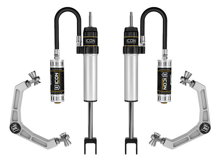 ICON Vehicle Dynamics 2020-2026 GM 2500/3500 HD, 0-2” Lift, V.S. 2.5 Aluminum Series Shock System, Remote Reservoir, Billet