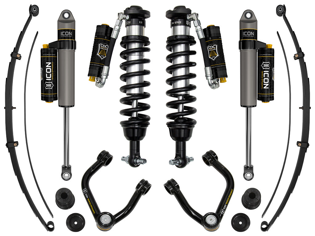 ICON Vehicle Dynamics 2019-2021 Ford Ranger, w/ Aluminum Knuckles, 0-3.5" Lift, Stage 8 Suspension System, Tubular