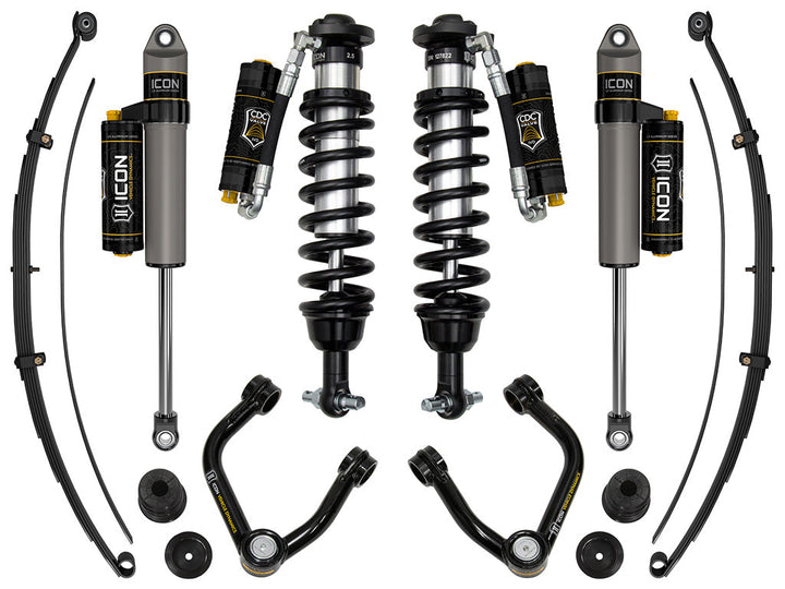ICON Vehicle Dynamics 2019-2021 Ford Ranger, w/ Aluminum Knuckles, 0-3.5" Lift, Stage 8 Suspension System, Tubular