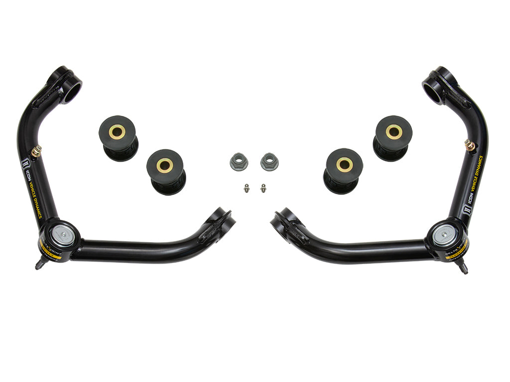 ICON Vehicle Dynamics 2001-10 GM 2500/3500 HD, Tubular Upper Control Arm Kit w/Delta Joint