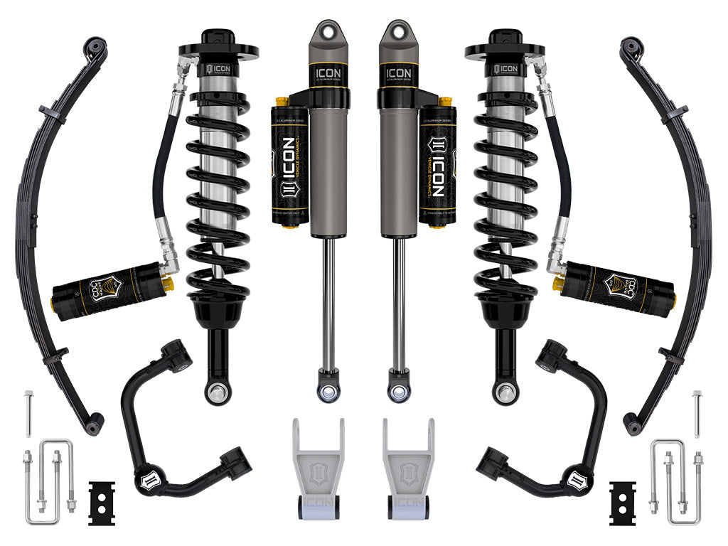 ICON Vehicle Dynamics 2021-2026 Ford F-150 Tremor, 2.5-3" Lift, Stage 4 Suspension System, Tubular, CDCV, w/ Leaf Packs