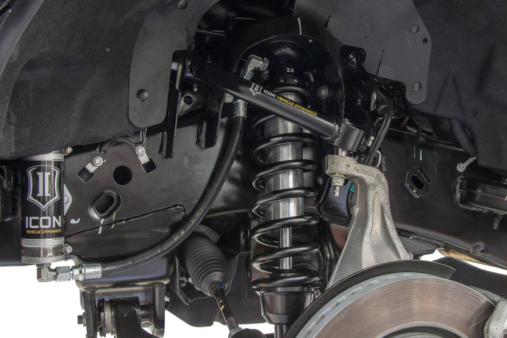ICON Vehicle Dynamics 2014 Ford F-150 2WD, 1.75-2.63” Lift, Front, V.S. 2.5 Series Coilover Kit, Remote Reservoir