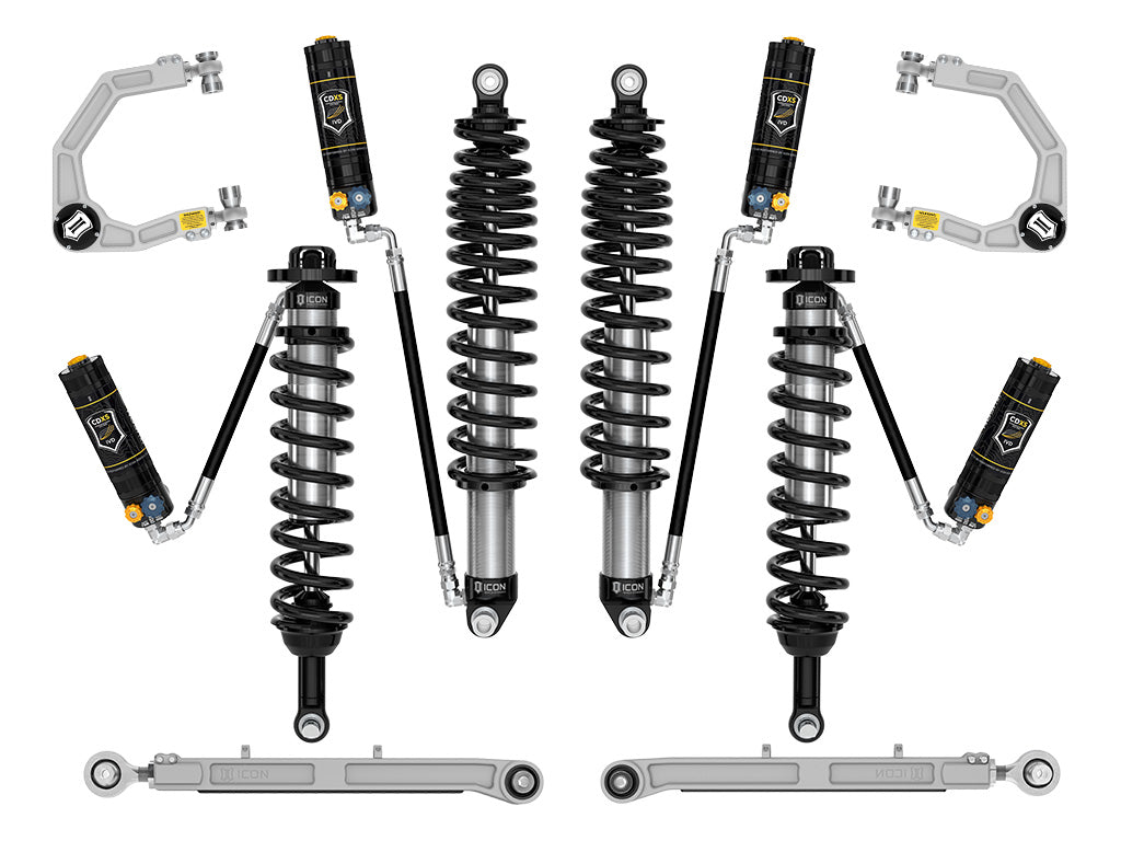ICON Vehicle Dynamics 2021-2026 Ford Bronco, Non-Sasquatch, 3-4" Lift, Stage 6 Suspension System, CDXS, Billet, Heavy Rate Rear Springs