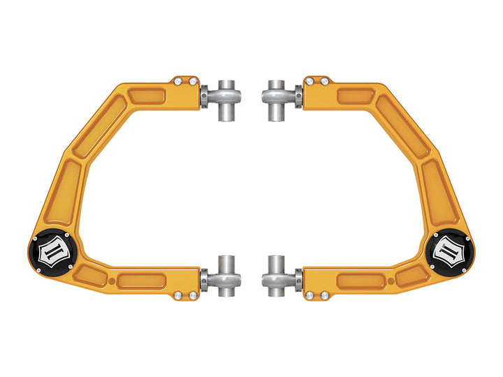 ICON Vehicle Dynamics 2024-2026 Toyota Tacoma, Front, Billet Upper Control Arms w/ Delta Joint Pro, Gold Anodizing