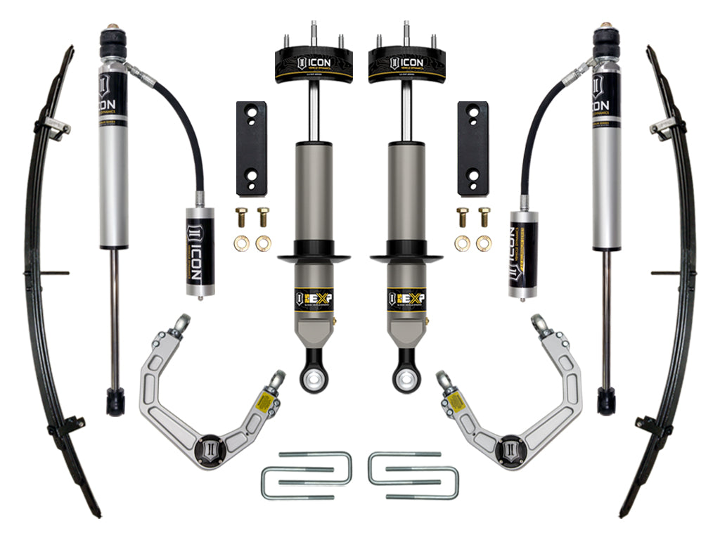ICON Vehicle Dynamics 2005-2023 Toyota Tacoma, 0-2" Lift, Stage 3 EXP Suspension System, Billet UCA
