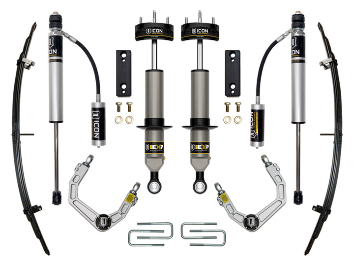 ICON Vehicle Dynamics 2005-2023 Toyota Tacoma, 0-2" Lift, Stage 3 EXP Suspension System, Billet UCA