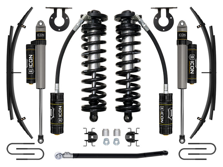 ICON Vehicle Dynamics 08-10 Ford F250/F350, 2.5-3" Lift, Stage 3 Coilover System w/ Leaf Springs