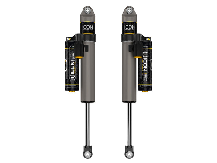 ICON 2017-2026 Ford F-250/F-350 Super Duty 4WD, 3-6” Lift, Rear, V.S. 2.5 Aluminum Series Shock Absorbers, Piggyback Reservoir w/ CDEV, Pair
