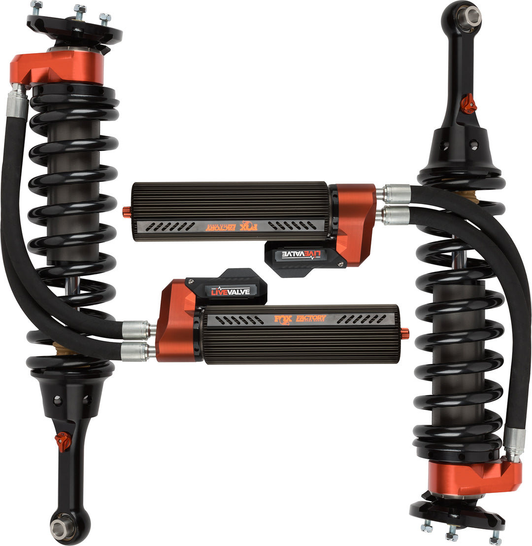 Fox Factory 2019+ Ford Raptor Front Coilover Live Valve Internal Bypass 3.0 Series Remote Reservoir 7.9 Inch 0-2 Inch Lift Kit