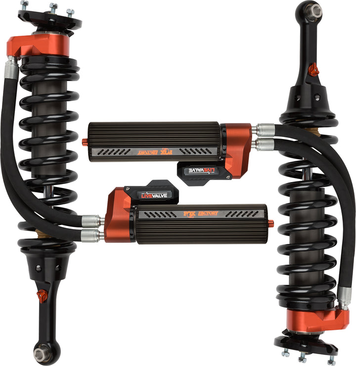 Fox Factory 2019+ Ford Raptor Front Coilover Live Valve Internal Bypass 3.0 Series Remote Reservoir 7.9 Inch 0-2 Inch Lift Kit