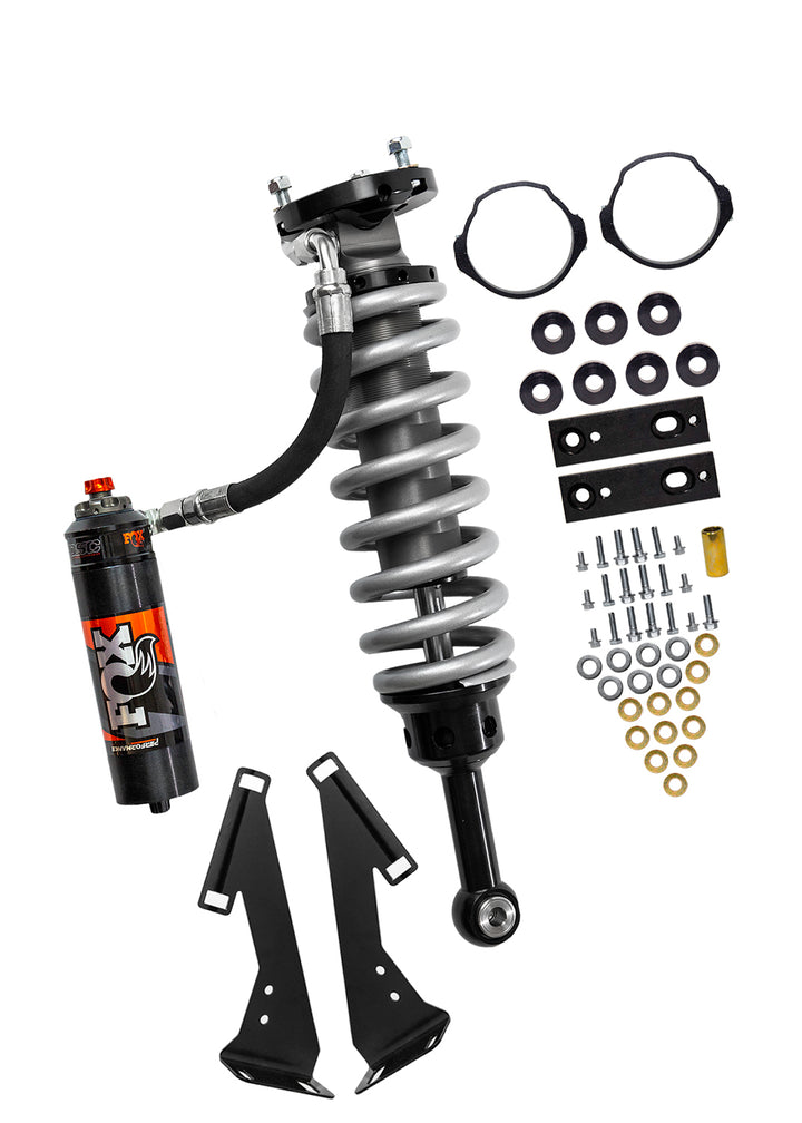 Fox Factory 05-23 Toyota Tacoma Front Coilover 2.5 Truck Performance Elite Series Remote Reservoir Dual Speed Compression 2 Inch Lift (05-15) 1 Inch Lift (16-23) Kit