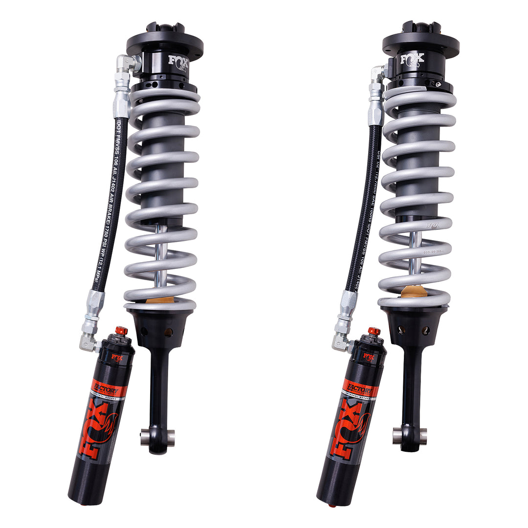 Fox Factory 2024+ Toyota Tacoma Front Coilover Internal Bypass 3.0 Series Remote Reservoir Dual Speed Compression Evo 2-3 Lift Kit
