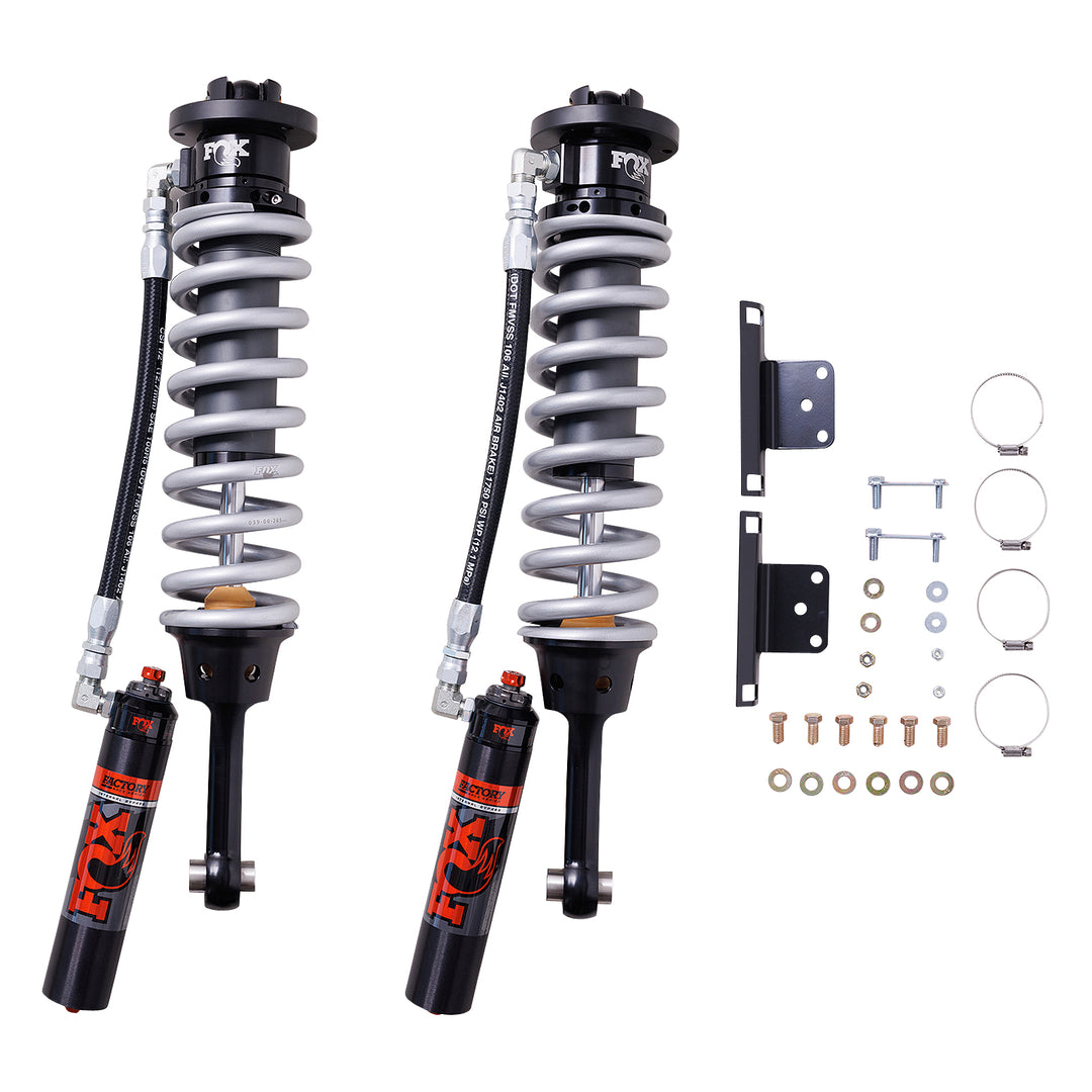 Fox Factory 2024+ Toyota Tacoma Front Coilover Internal Bypass 3.0 Series Remote Reservoir Dual Speed Compression Evo 2-3 Lift Kit
