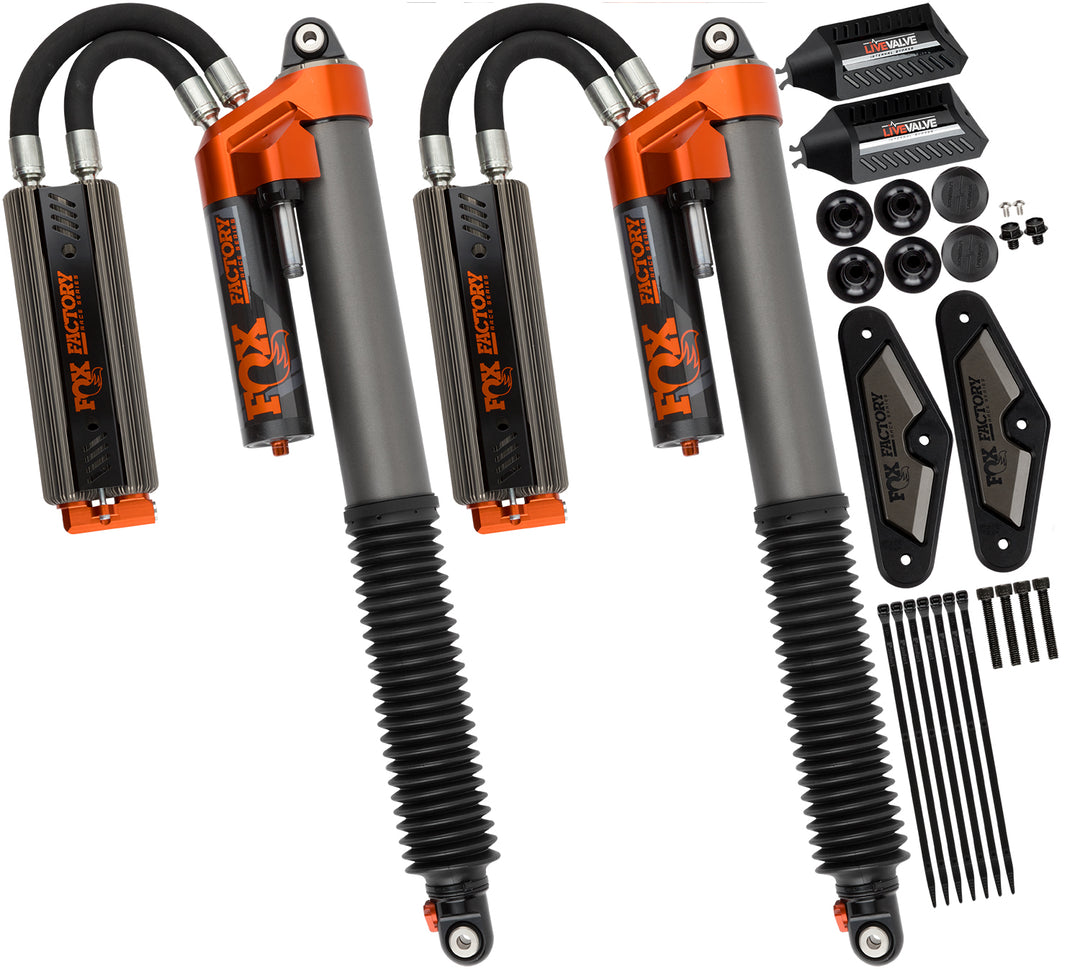 Fox Factory 2019+ Ford Raptor Rear Live Valve Internal Bypass 3.0 Series Piggy-Back External Cooler 12.3 Inch 0-1 Inch Lift Kit