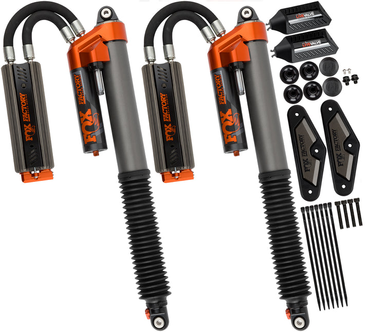 Fox Factory 2019+ Ford Raptor Rear Live Valve Internal Bypass 3.0 Series Piggy-Back External Cooler 12.3 Inch 0-1 Inch Lift Kit