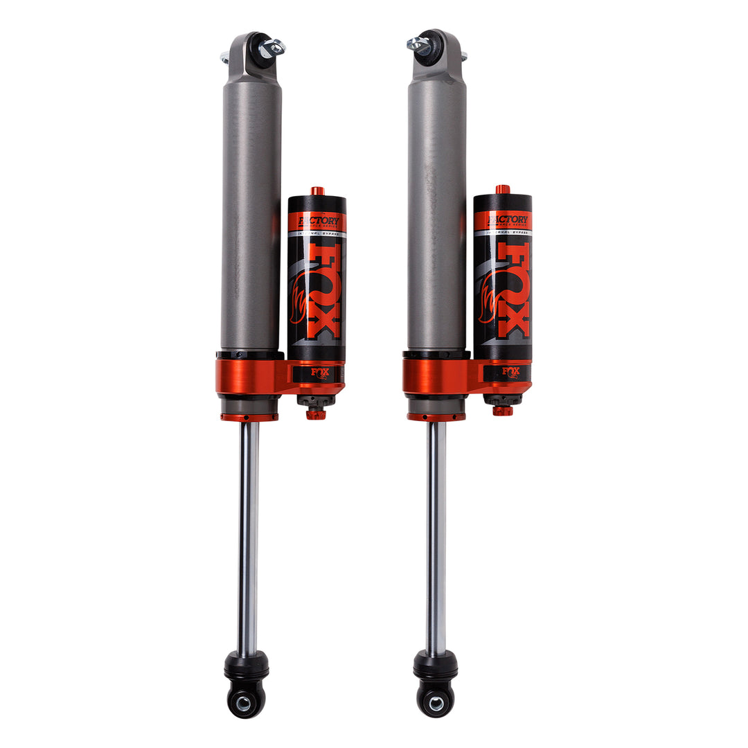 Fox Factory 07-18 Jeep Wrangler JK Rear Internal Bypass 2.5 Factory Race Series Piggy-Back 2.5-4 Inch Lift Dual Speed Compression Kit