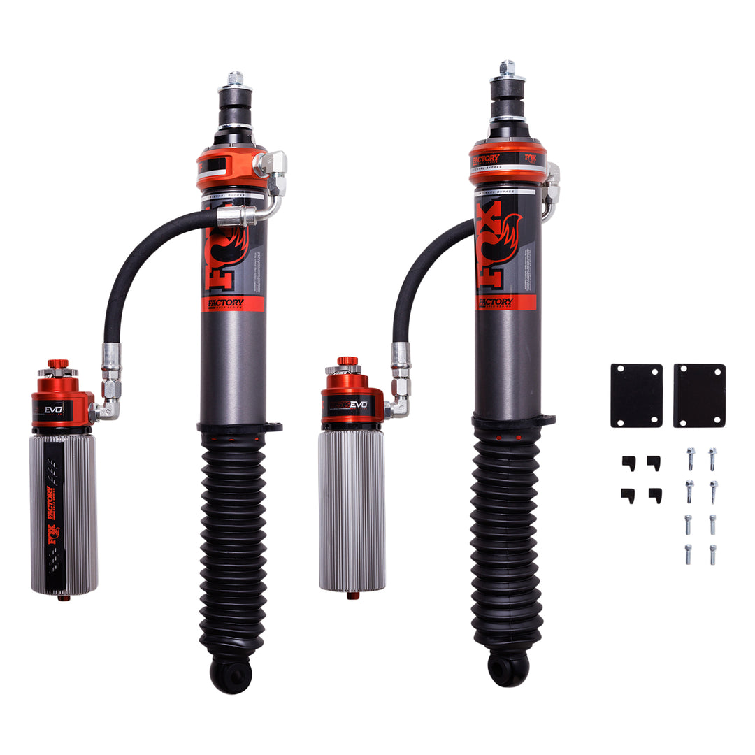 Fox Factory 2024+ Toyota Tacoma Rear Internal Bypass 3.0 Series Remote Reservoir Dual Speed Compression Evo 0-1 Inch Lift Kit