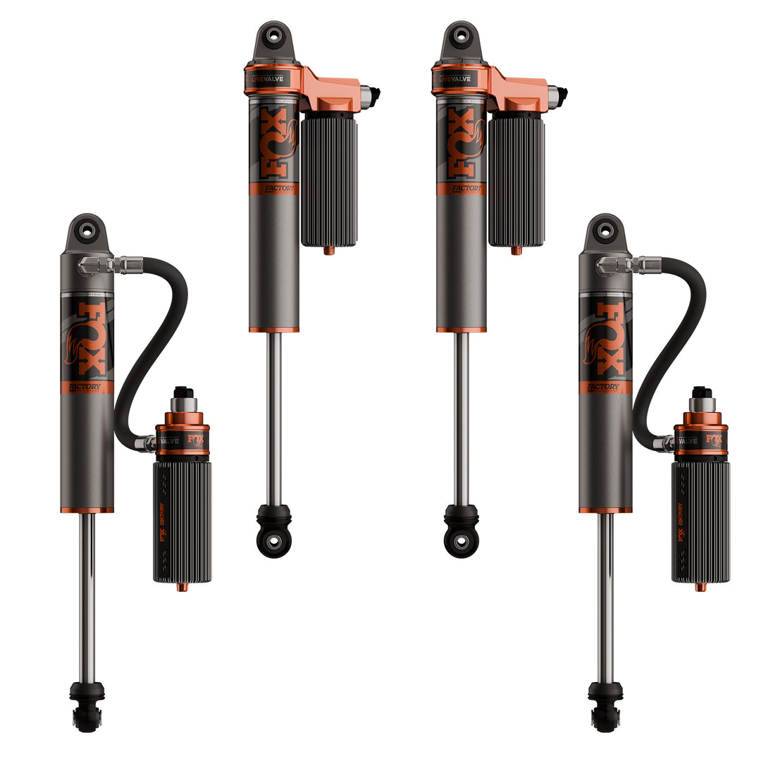 Fox Factory 2020+ Jeep Gladiator JT 3.0 Factory Race Series Remote Reservoir 3.5-4.5 Lift Live Valve Connected Suspension Requires Front Driveshaft Kit