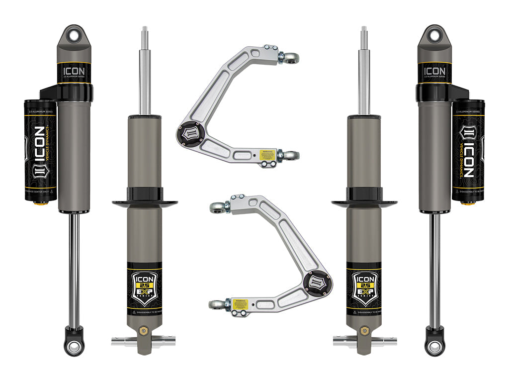 ICON Vehicle Dynamics 2019-2026 Chevrolet Silverado 1500/GMC Sierra 1500, 2.375-3.75" Lift, Stage 3 EXP Suspension System, Billet