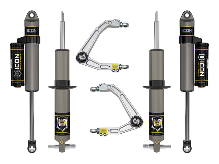 ICON Vehicle Dynamics 2019-2026 Chevrolet Silverado 1500/GMC Sierra 1500, 2.375-3.75" Lift, Stage 3 EXP Suspension System, Billet